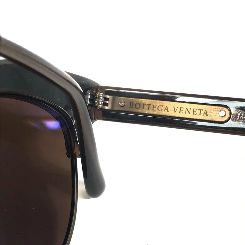 Bottega Veneta Sunglasses BV0014S 003 Brown Quilted Leather Butterfly Frames